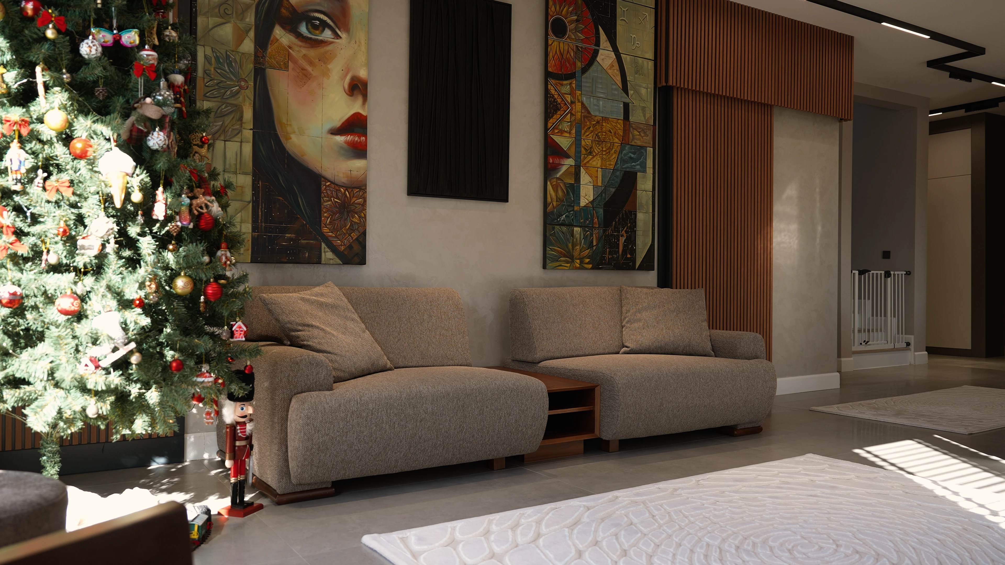 Gölbaşı villa modern salon tasarımı